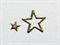 Sticker Mini-Sterne ausgebrochen gold
