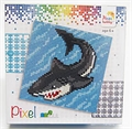 Pixel-Set 4-Quadrate-Bild Haifisch
