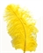 Straussenfeder 30cm gelb