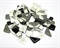 Softglasmosaik Polygon 200g schwarz-grau-weiss Mix