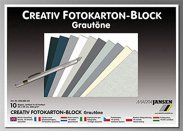 Fotokarton-Block 24x34cm Grautöne