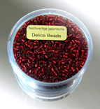 Delica Beads 2mm 7g rot silbereinzug